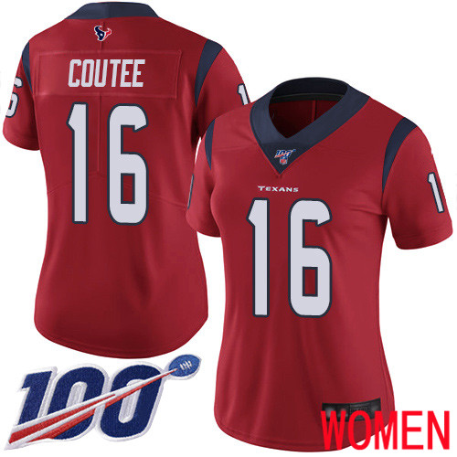 Houston Texans Limited Red Women Keke Coutee Alternate Jersey NFL Football #16 100th Season Vapor Untouchable->youth nfl jersey->Youth Jersey